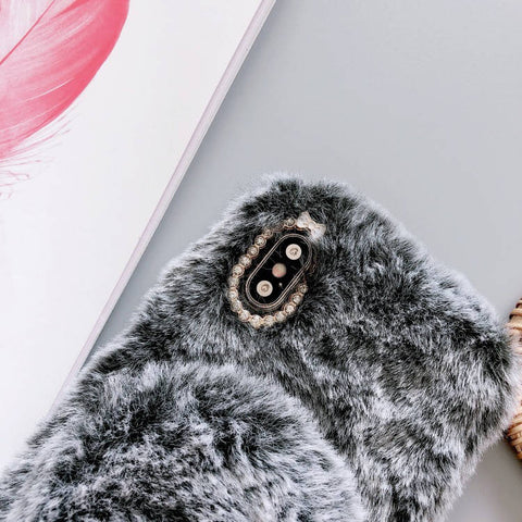 Plush Mirror Holder Design Cute Case