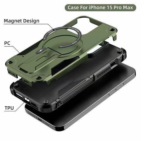 Hard case With kickstand and Wireless Charger Compatible (DAVISPHONES)