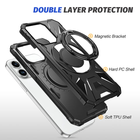 Magnetic 2 in 1 Ring Stand Case For samsung and iPhone HARD MATERIAL (DAVISPHONES)