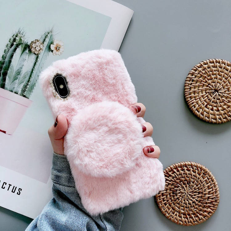 Plush Mirror Holder Design Cute Case