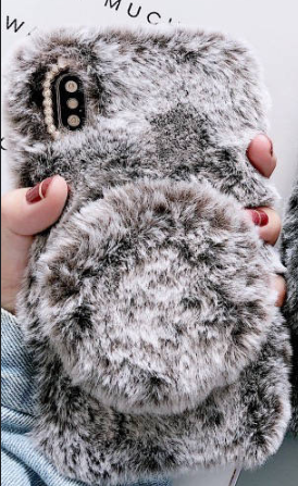 Plush Mirror Holder Design Cute Case